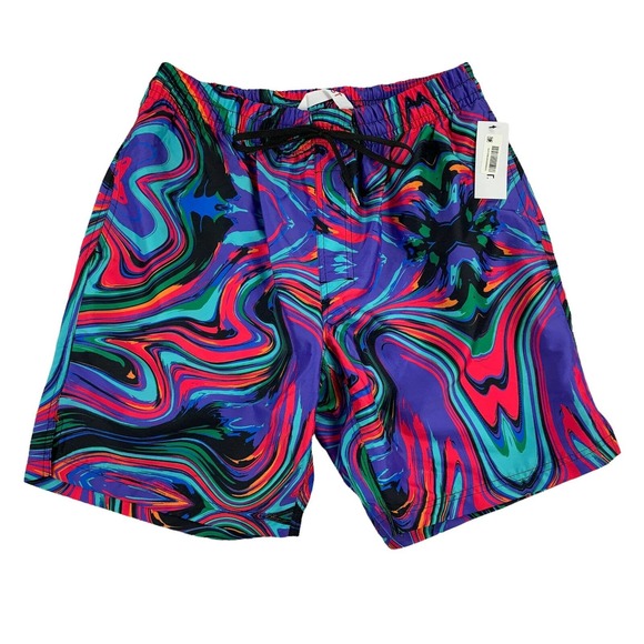 2(X)ist Mens Catalina 16" Quick-Dry Swirl Printed Swim Trunks Multicolor L - Picture 1 of 4